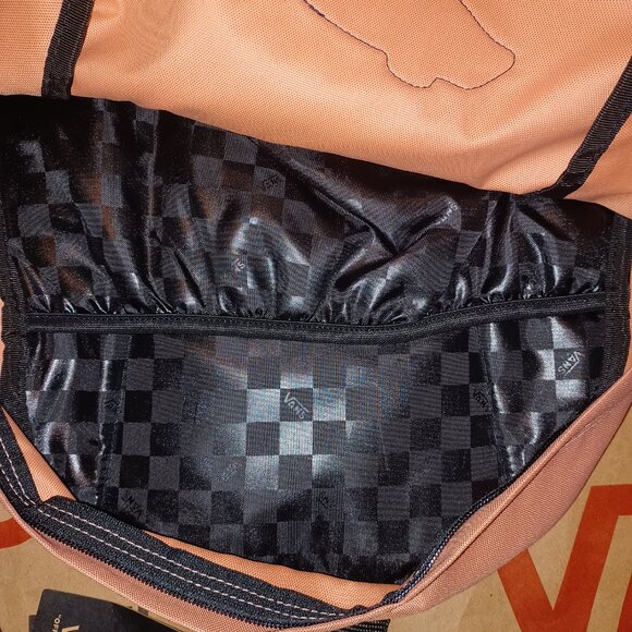 VAN Off The Wall Pink REALM BACKPACK  School Book Laptop Bookbag ROSE DAWN/BLACK - Picture 7 of 12